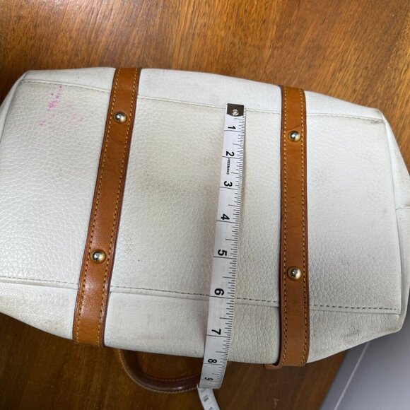 Dooney & Bourke Satchel Purse Off White/Cream and Brown - Picture 6 of 15